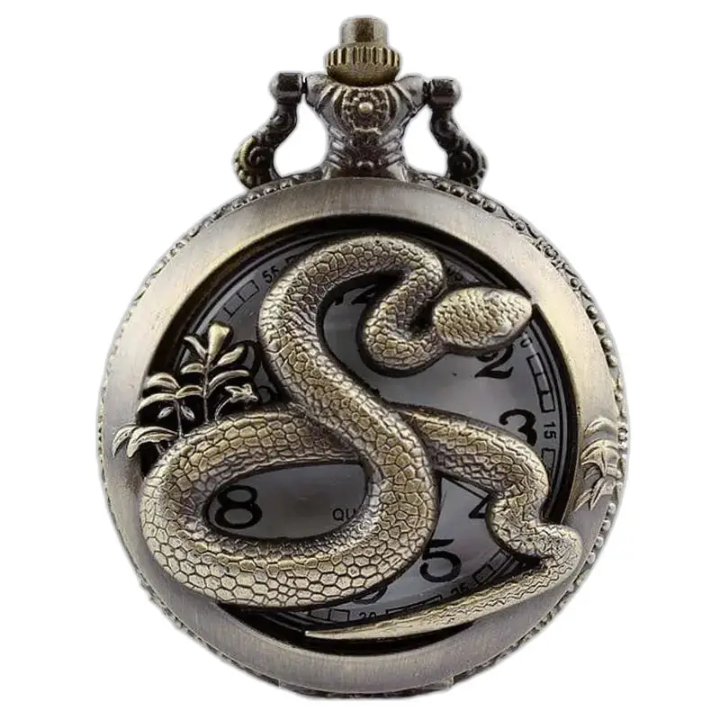 Fob kinesisk horoskop ur halskæde bronze