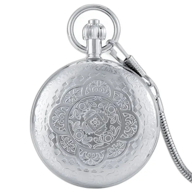 Oriental Flower Automatisk Sølv Lommeur