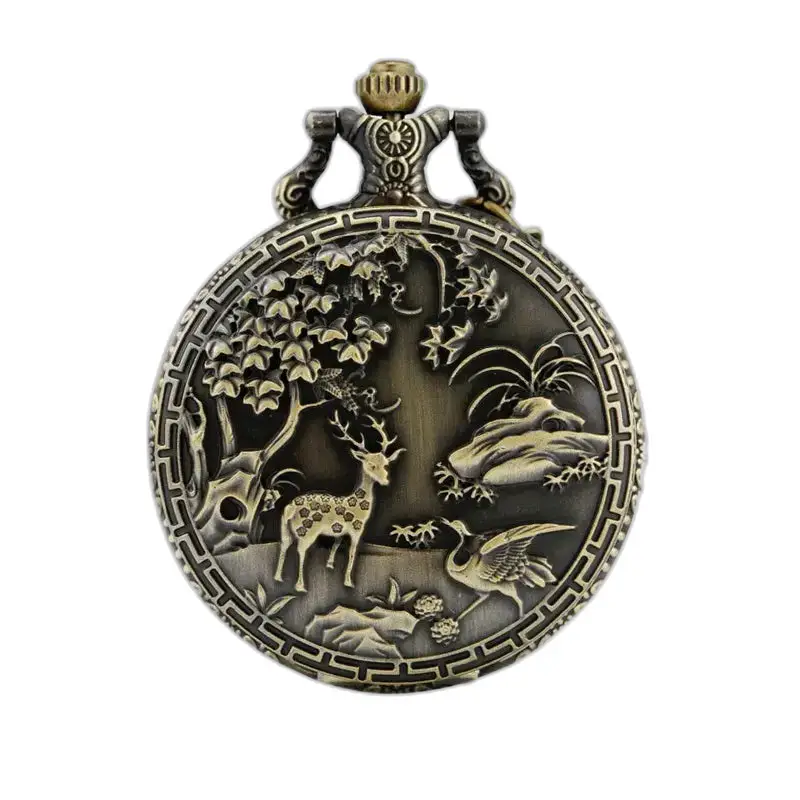 Vintage Eden bronze halskæde lommeur