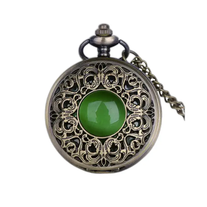 Vintage Emerald Halskæde lommeur