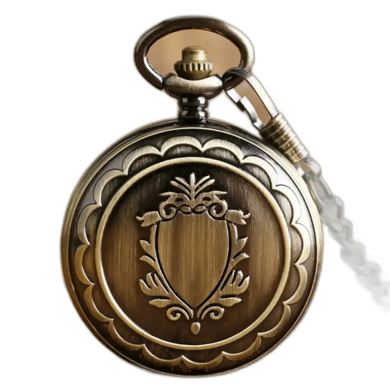 Mekanisk bronze lommeur i vintage stil, ideelt til samlere