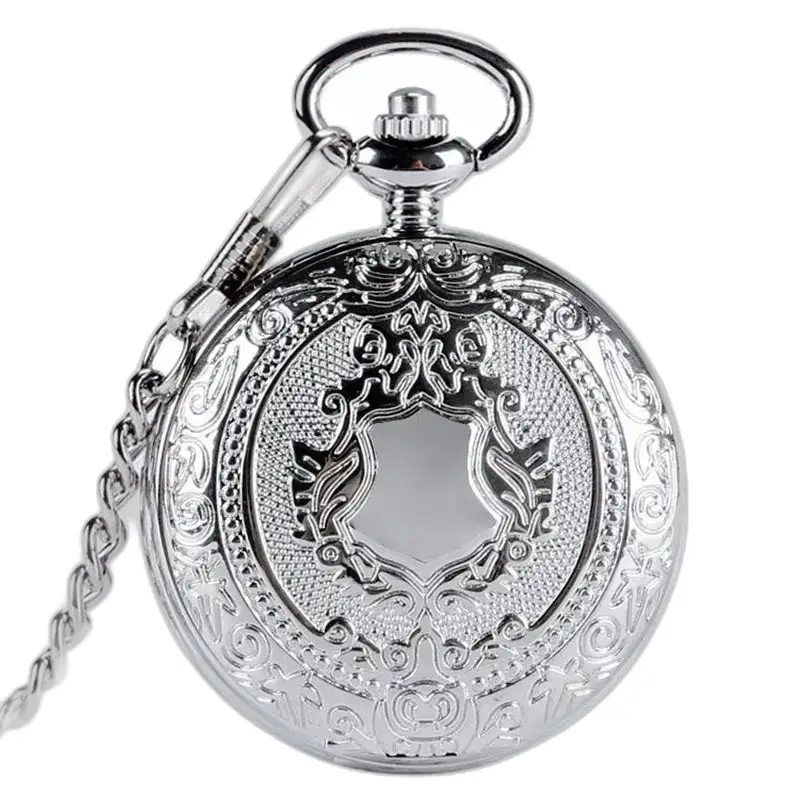 Royal Silver Case Chasseur Chic lommeur med udsmykket sølvkæde