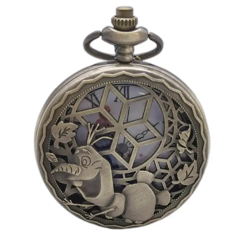 Vintage Olaf Bronze Halskæde Ur med Unikt Olaf Design