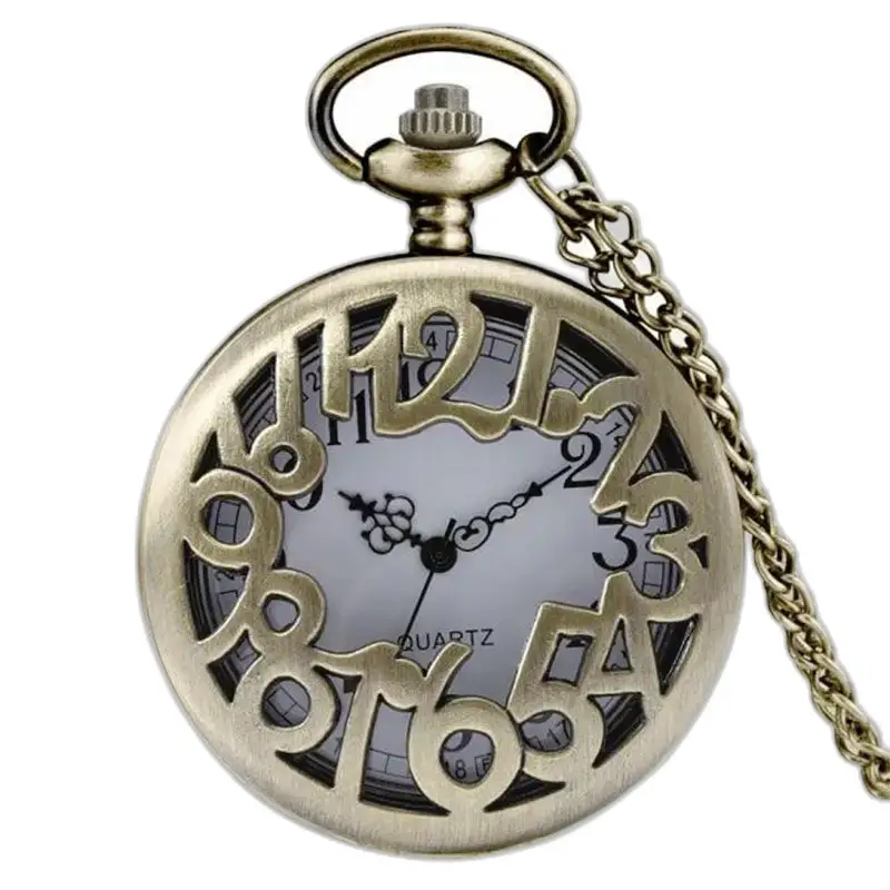 Retro dameur halskæde med bronzeur og elegant vintagekæde