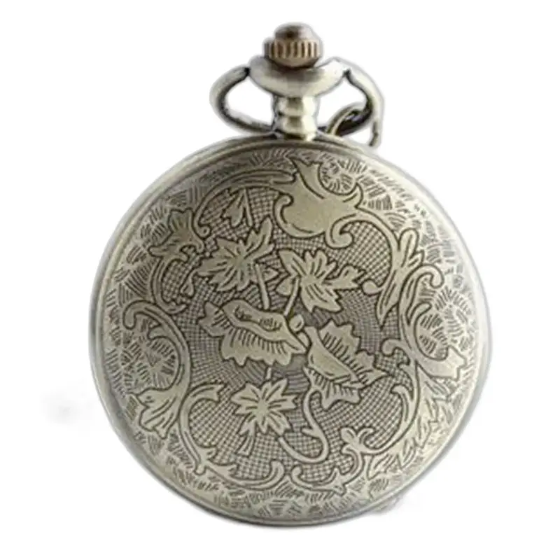 Vintage sølv Collier ur prydet med elegante blomsterdetaljer