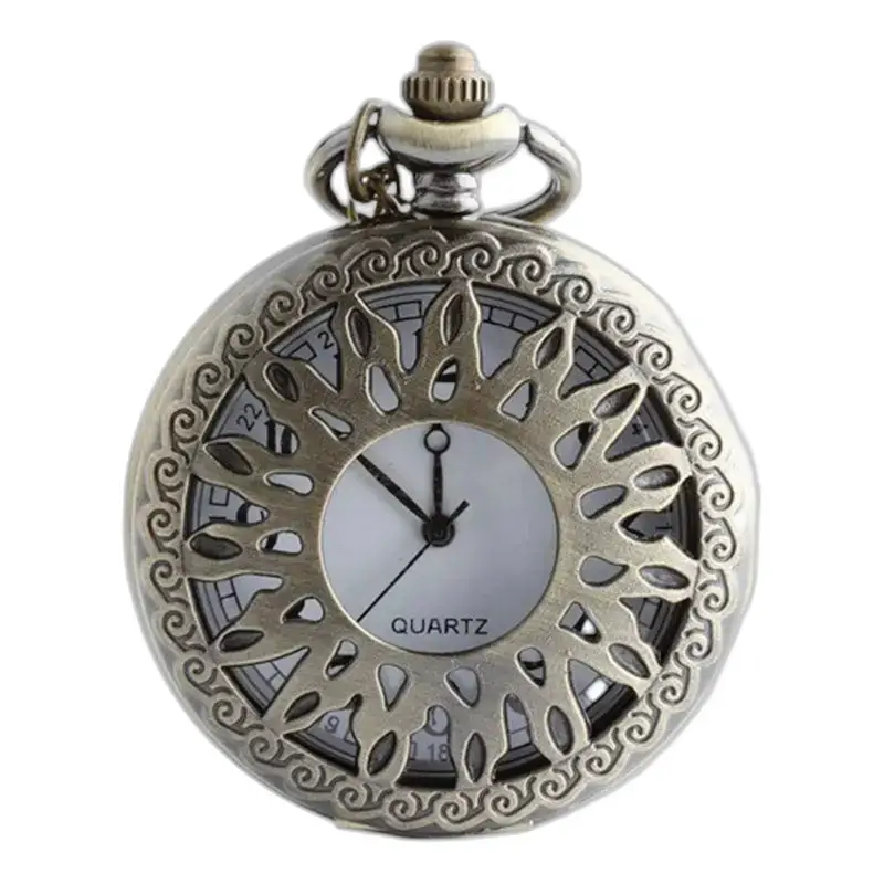 Vintage Roi Soleil Automatic Necklace Watch i sølv prydet med raffinerede detaljer