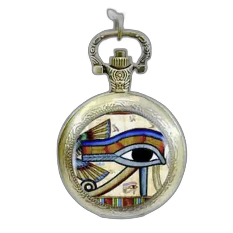 Elegant gammelt egyptisk vedhængsur med Eye of Horus i sofistikeret design
