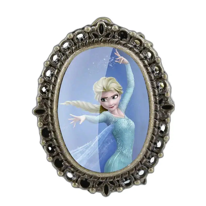 Elsa vedhæng i udsmykket ramme Vintage bronze Elsa vedhængsur