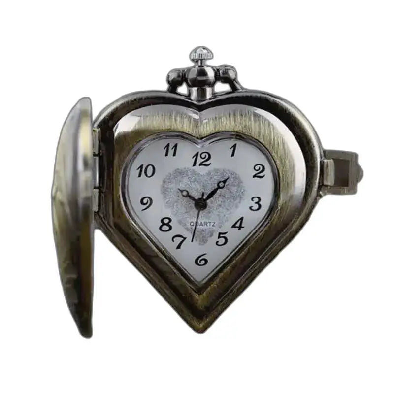 Elegant Heart Dame Pendant Ur med Quartz Movement og Heart Pocket Farm