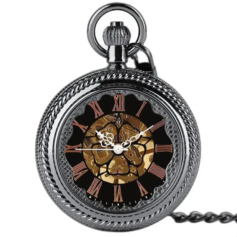 Steampunk Fob-ur, smart analog skærm med indviklet sølvdesign