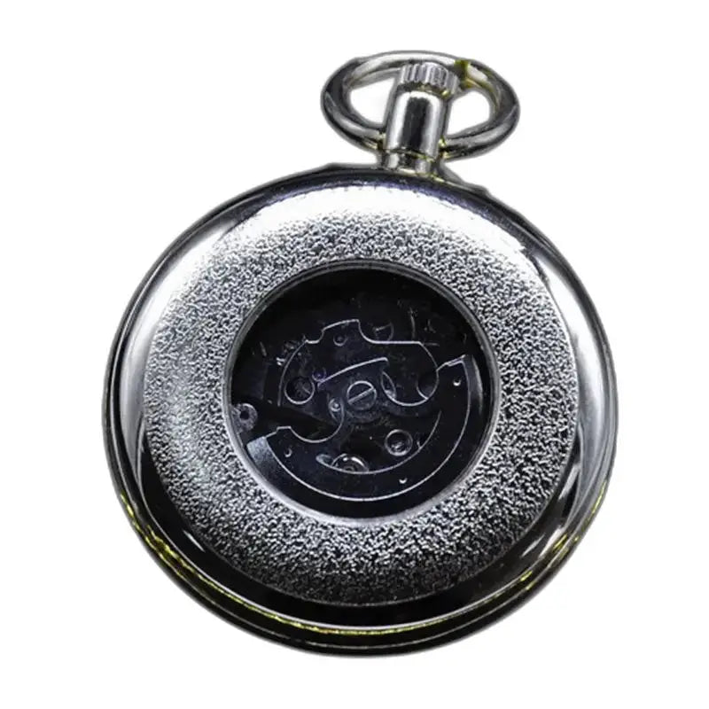 Montre de Poche Enchanting Butterfly avec mécanisme exposé en argent